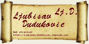 Ljubisav Duduković vizit kartica
